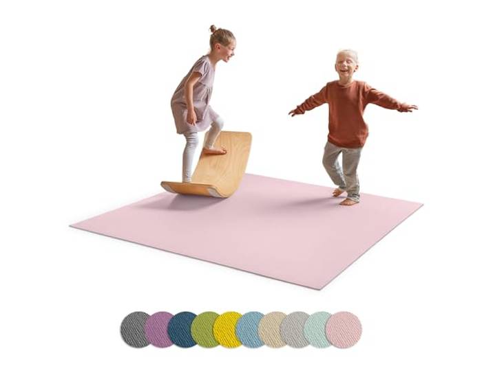 Ehrenkind® Made in Germany Anti-Rutsch Krabbelmatte Oeko-Tex Matten Spielmatte Baby 120x180 cm Rosé