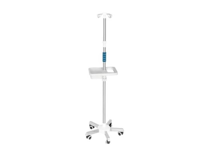 infusionsständer Mobiler Infusionsständer höhenverstellbar Mit 4 Haken, 5-Rollen-Basis und Ablagefach. Rollbarer medizinischer Infusionsständer