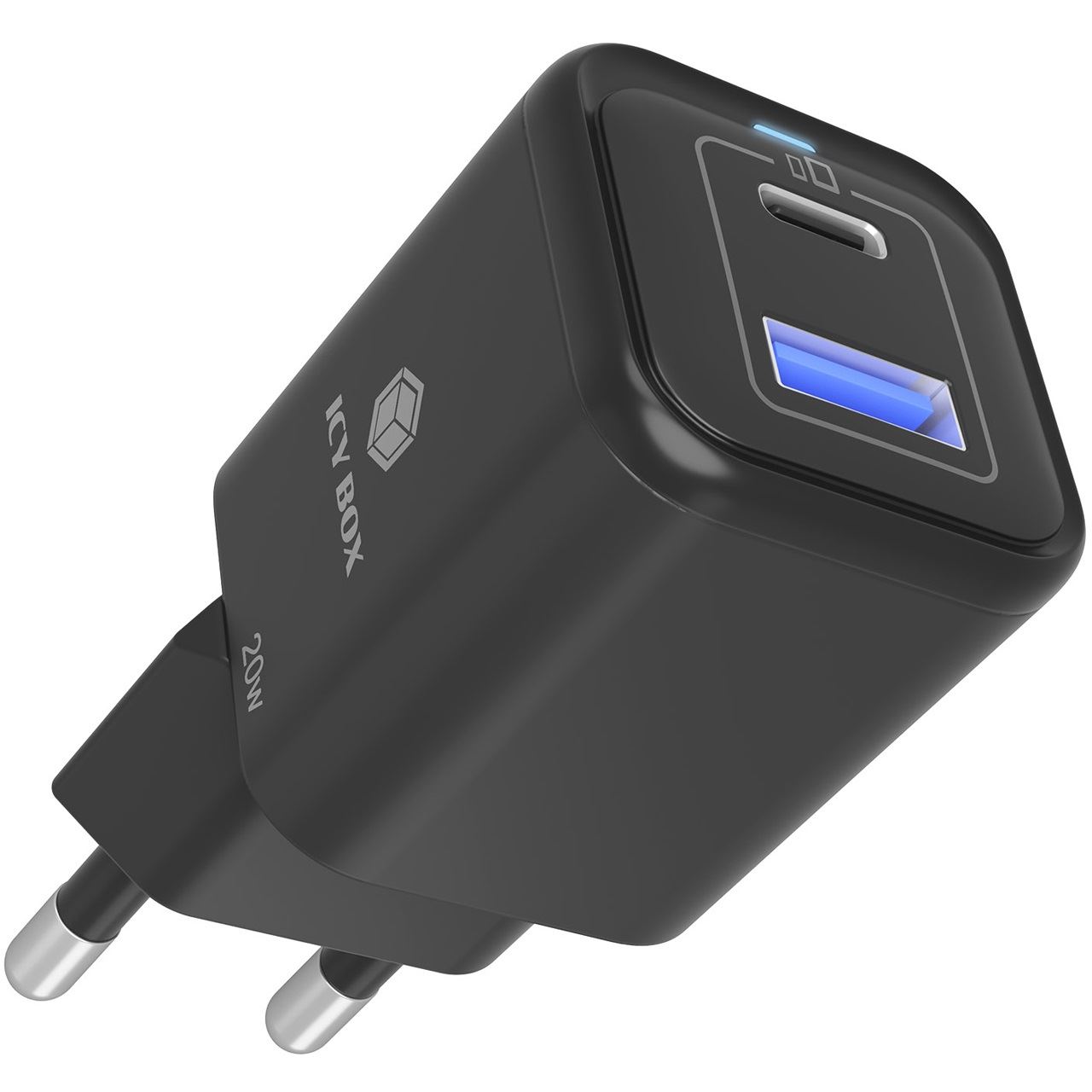 Icy Box Schnellladegerät 2-Port IcyBox USB 20W f?r Mobilger?te