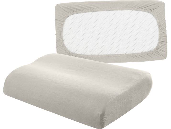 Kissenbezug BELLANA Universal Jersey , weiss (schnee), B:80cm L:40cm, Feinjersey, Obermaterial: 95% Baumwolle, 5% Elasthan, Kissenbezüge, Kissenbezug, passend für Nackenstützkissen