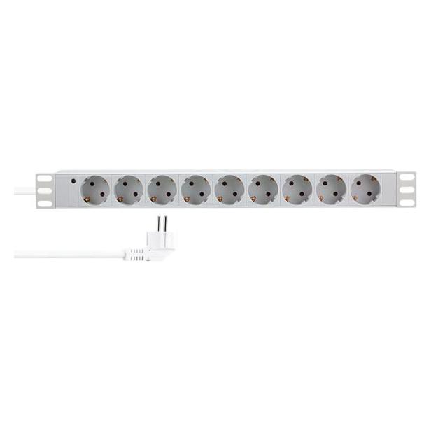 LogiLink NWSZ 9er Steckdosenleiste 19" PDU Hellgrau (PDU9C05)