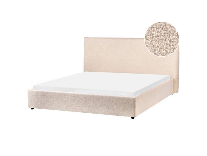 BETT mit Lattenrost 160/200 cm Beige Lavaur