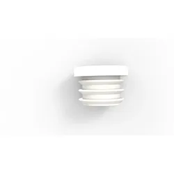 10 Rohrstopfen rund flach Ø 25mm WS 1,0 - 2,0mm PE weiß
