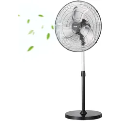 VEVOR Industrieller Standventilator, 570 mm, 90-Grad-Oszillationsventilator, höhenverstellbare Ventilatoren mit 3 einstellbaren Geschwindigkeiten, Windmaschine für Werkstatt, Lagerhaus, Schwarz