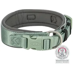 Trixie Halsband Hond Premium Extra Breed Salie / Grafiet Grijs - 53-62X5 Cm (Hund), Halsband + Leine