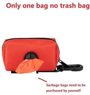 Uplift Essentials Compact Waste Bag Dispenser High Impact Portable Waste Bag Holder & Retrieval System For Tactical Pet Walking red