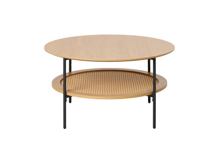 Boxxx Couchtisch Pensacola, Eichefarben, rund, Rundrohr, 80x40x80 cm, Wohnzimmer, Wohnzimmertische, Couchtische, Couchtische rund