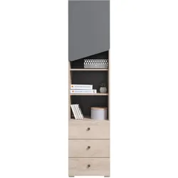 BÜCHERREGAL RAVENNA 45x40x190 cm, Regal Eichefarben
