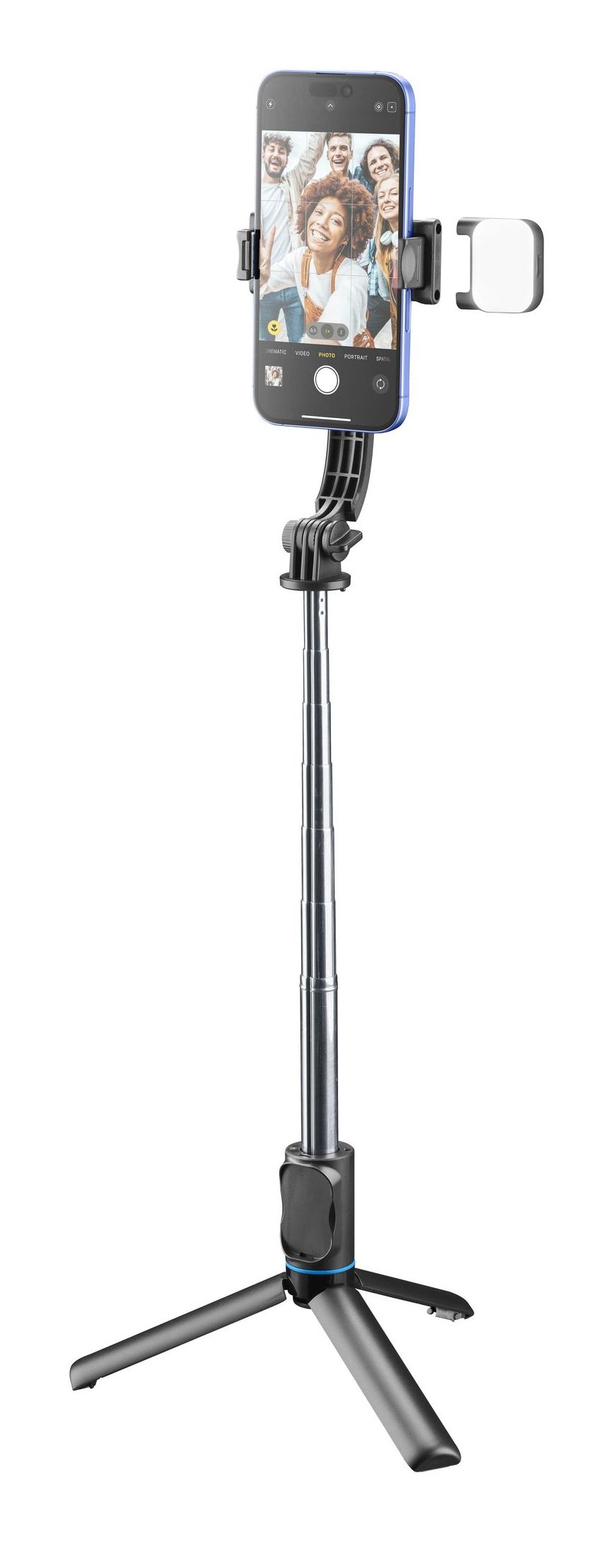 Cellular Line 34 mm Universal Sparkle Bluetooth Selfie Stick (Schwarz) 60348