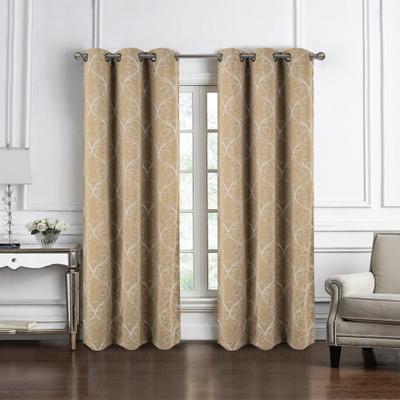 RT Designer Collection "Kimber Embroidered Privacy Window Curtain Panel 84"" or 90"""
