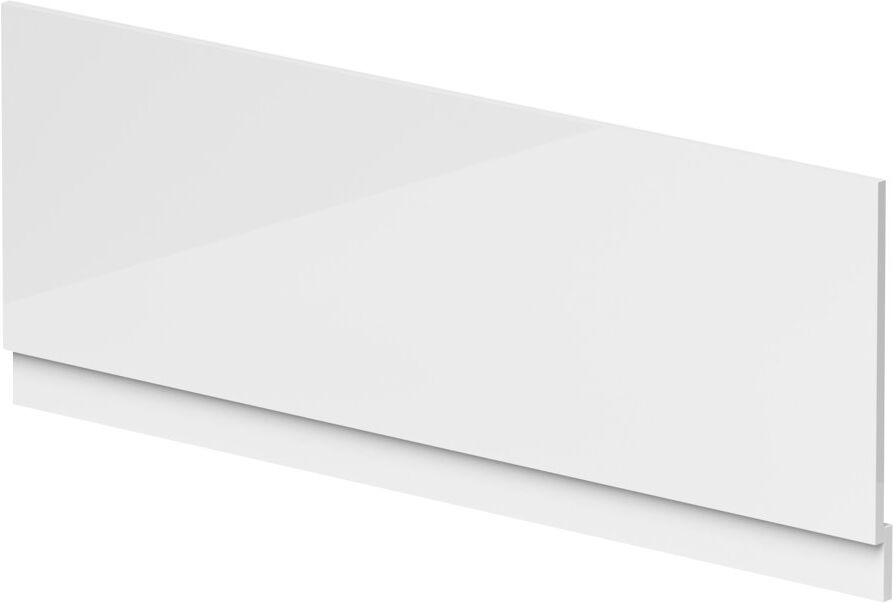 Nuie Straight Bath Front Panel with Plinth, 1500mm White