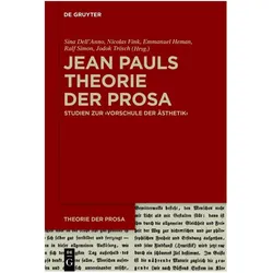 Jean Pauls Theorie der Prosa, Fachbücher von Nicolas Fink, Emmanuel Heman, Jodok Trösch, Ralf Simon, Sina Dell'Anno