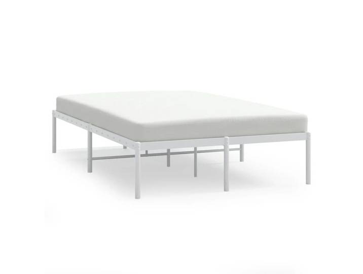 vidaXL Bettgestell, Bettrahmen Metall Weiß 120x190 cm