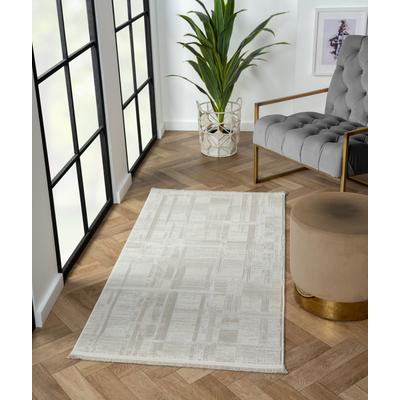 Teppich "My Favorite", beige (creme, hellgrau, weiß), B:80cm H:10mm L:150cm, Polyester, MYFLAIR MÖBEL & ACCESSOIRES, Teppiche, Teppich, Kurzflor, modernes Design, besonders weich, auch in rund erhältlich