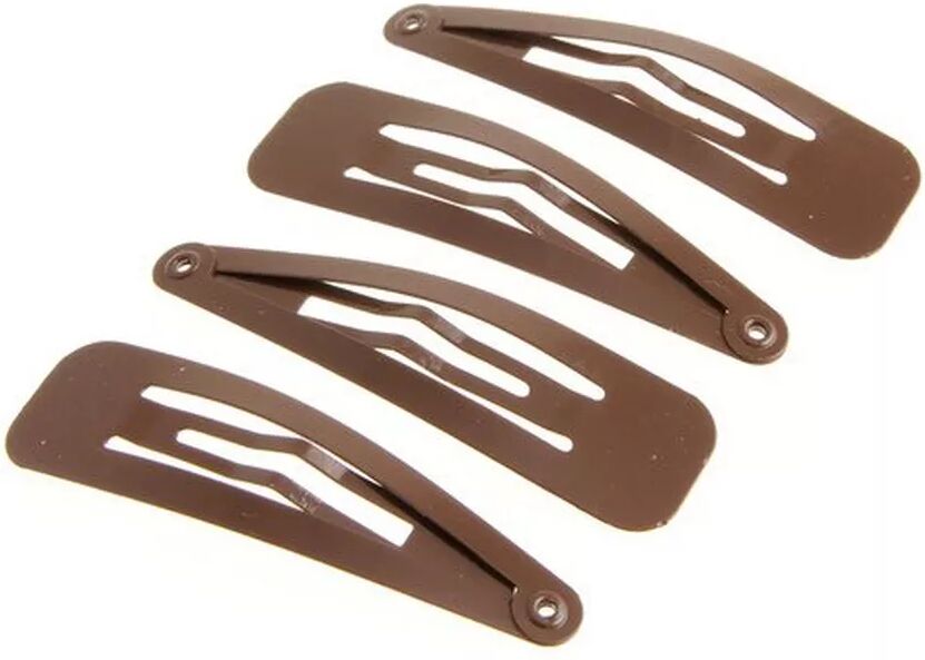 Trisa Haarschmuck - Click Clack, Click Clack Metall, 5cm, Braun