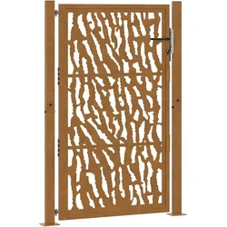 vidaXL Gartentor 105x155 cm Wetterfester Stahl Spurendesign