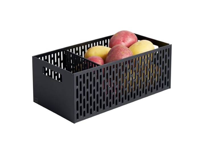 YAMAZAKI 5021 TOWER Vegetable Basket\, black\, ABS Resin\, 15.3 x 32 x 12.2 cm