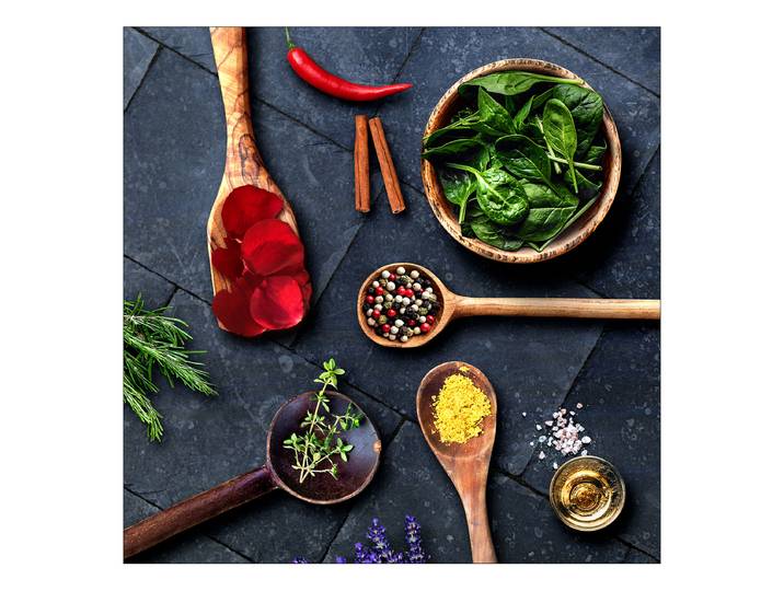 Tableau verre Création cuisine type A Matériau : Verre Motif : Avec motif Motif : Nourriture & boissons Type de verre : Verre clair