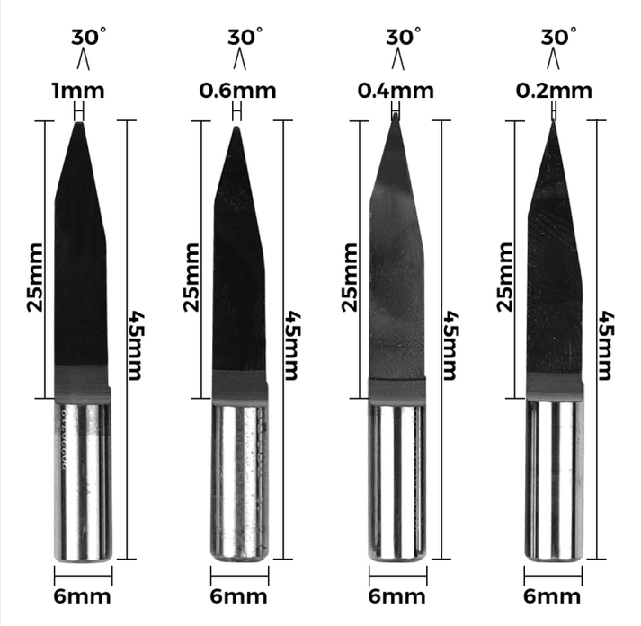 TwoTrees 6-shank CNC flat bottom sharp knife 110604406