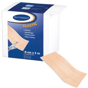 Actiomedic Pflaster Elastic, 1 Rolle, elastisch, sensitiv, atmungsaktiv, 5m x 8cm