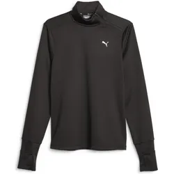 Puma, Damen, Laufjacke, RUN MICRO FLEECE 1/2 ZIP (M), Schwarz, M