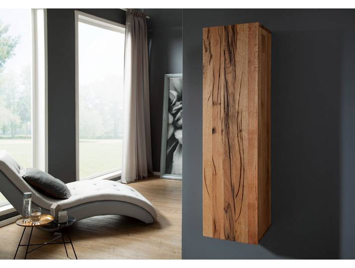 Hängeschrank Wild-/Zerreiche 33x33x124 natur geölt FRANKFURT #101