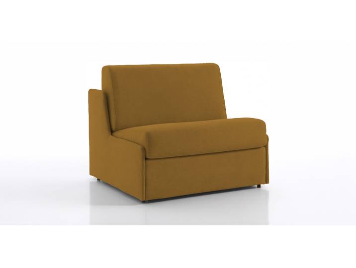 MARSEILLAN - Fauteuil convertible - Tweed, Moutarde