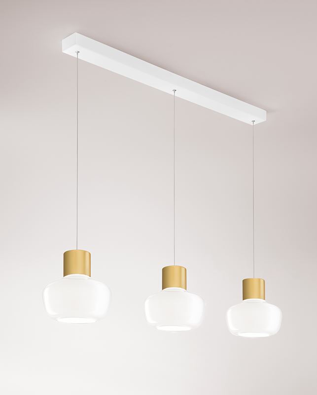 Fabas Luce LED-Pendelleuchte Kino Weiß Weiß 3767-48-102 8019282546511