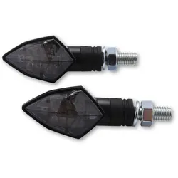 HIGHSIDER smart Rock LED Blinker Gehäuse Schwarz / Linse Rauchgrau (Paar), Vorn & Hinten