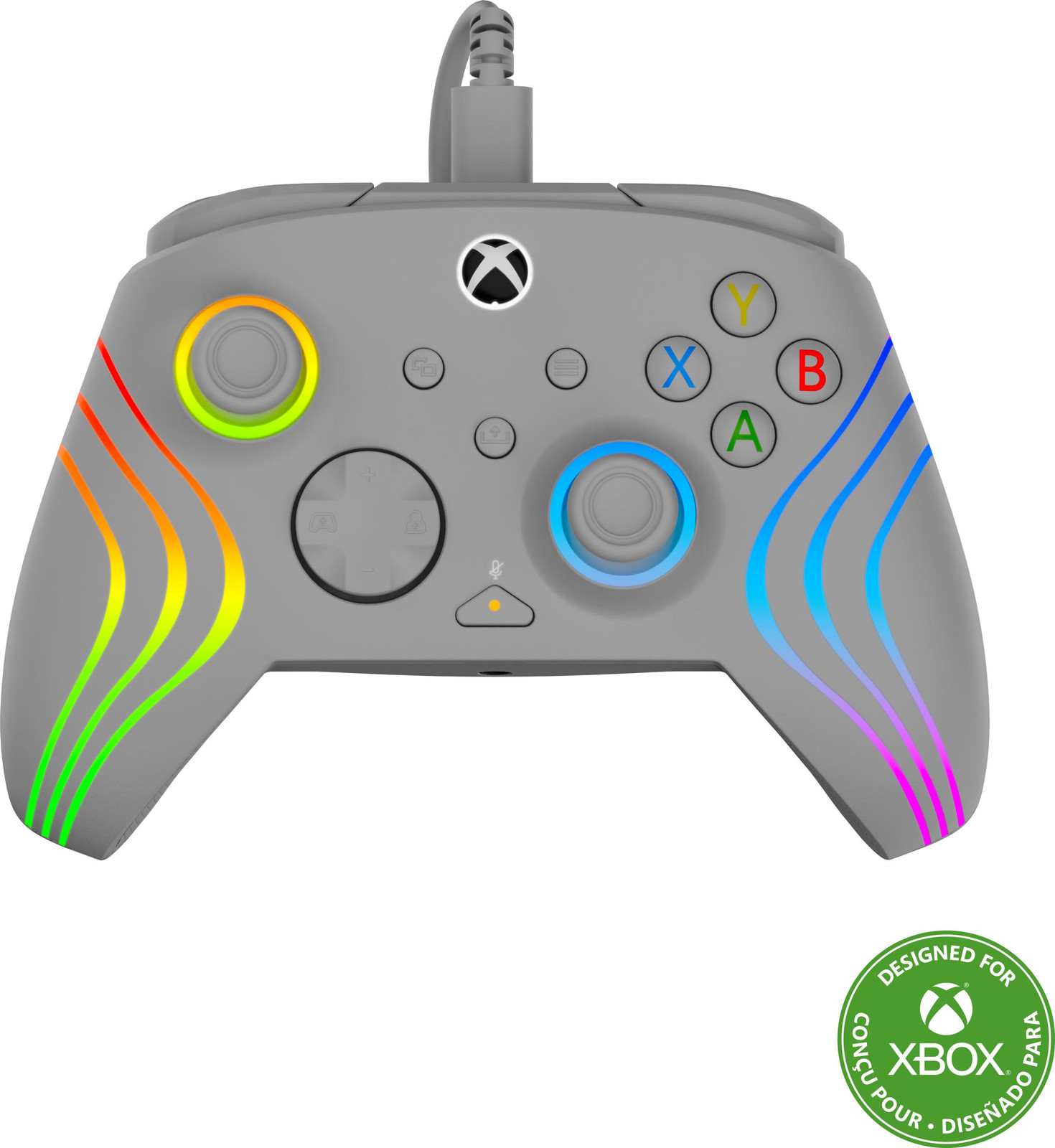 Turtle Beach Afterglow Wave Gamepad voor Xbox Series X|S, Xbox One en PC - RGB - Grijs