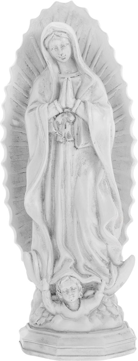 NTHProducts Virgo Beeldje - Grijs Jezus Ornament - Religieuze Decoratie van Resin