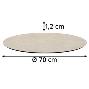 Feros Tischplatte 1870, rund, Ø 70cm, sand stone