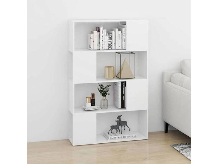 Cabinet de salon Blanc - Bibliothèque - Séparateur de pièce - Blanc - Bois d'ingénierie 616 244478111