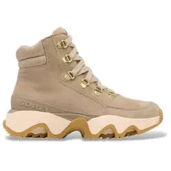 Sorel für Damen. 2088281264 Wasserdichte Sneaker Kinetic Impact Conquest Plus taupe (36), Leder, Wohnung, 1 bis 3 cm, Schnürsenkel, Lässig