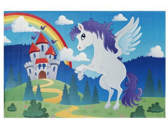 Kinderteppich Zauberwelt, Mehrfarbig, rechteckig, 110x170 cm, Oeko-Tex® Standard 100, für Fußbodenheizung geeignet, rutschfest, Teppiche und Böden, Teppiche, Kinderteppiche