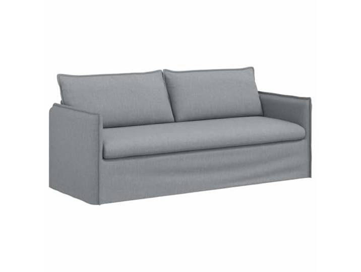 IBUQDDV Sofa Hellgrau 196 x 82 x 85 cm Stoff Modular anordenbar,Metallrahmen,Schaumstoff Sitzkissen,Textur,Stoffbezug,Wohnzimmer,Schlafzimmer