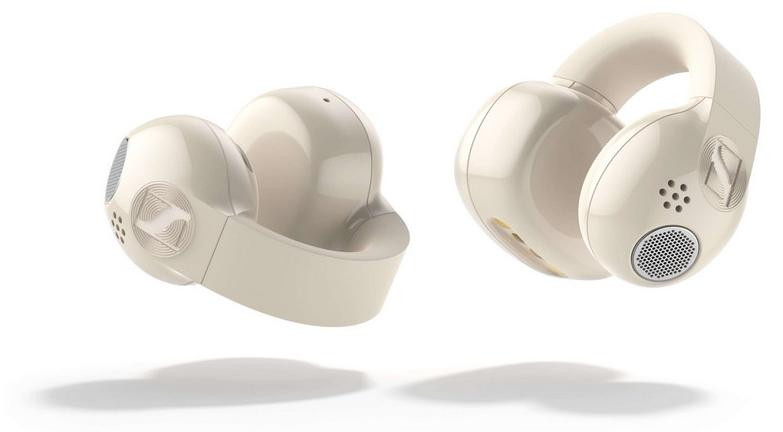 Sennheiser 800115 Draadloze oordopjes en headset met True Wireless Stereo technologie, Bluetooth, crème