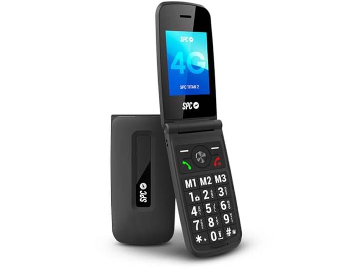 SPC Titan 2 – 4G mobiele telefoon voor senioren met grote toetsen, zwart