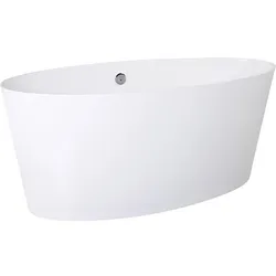 Badewanne OVO 1593x650x720 mm freistehend Inhalt: 310 l Mineralguss weiß Evenes