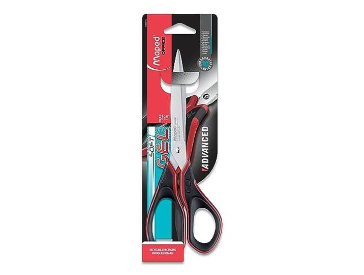 Maped M499210 - schaar Advanced Gel asymmetrisch, 21 cm, zwart/rood