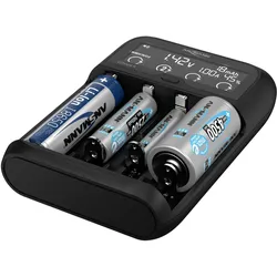 Ansmann Ladegerät inkl. 8 Digital NiMH Akku Mignon 2650mAh (8 Stk., AA, AAA), Akku Ladegerät