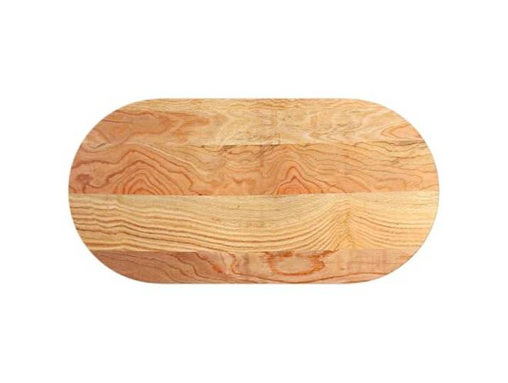GHVBNMF Tischplatte Eiche Massivholz Oval 100x50x2 cm Hellbraun Elegante Ersatzplatte aus veredeltem Holz für DIY Beistelltische im Wohnzimmer oder Büro, fein geschliffene Oberfläche.