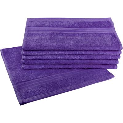 Gaestehandtuecher DYCKHOFF "Siena", lila (ultraviolett), B:30cm L:50cm, Frottier, Obermaterial: 100% Baumwolle, Handtücher, mit Bordüre