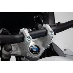 SW-Motech Lenkererhöhung - H=40 mm. Silbern. R1200GS (12-18), R1250GS (18-).