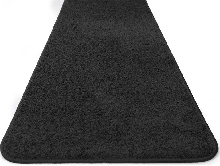 Teppich Teppich MUMBAI , grau (anthrazit), B:140cm H:13mm L:200cm, Polypropylen (PP), PRIMAFLOR-IDEEN IN TEXTIL, Teppiche, Teppich, weicher Kurzflor, Uni Farben, ideal im Wohnzimmer & Schlafzimmer