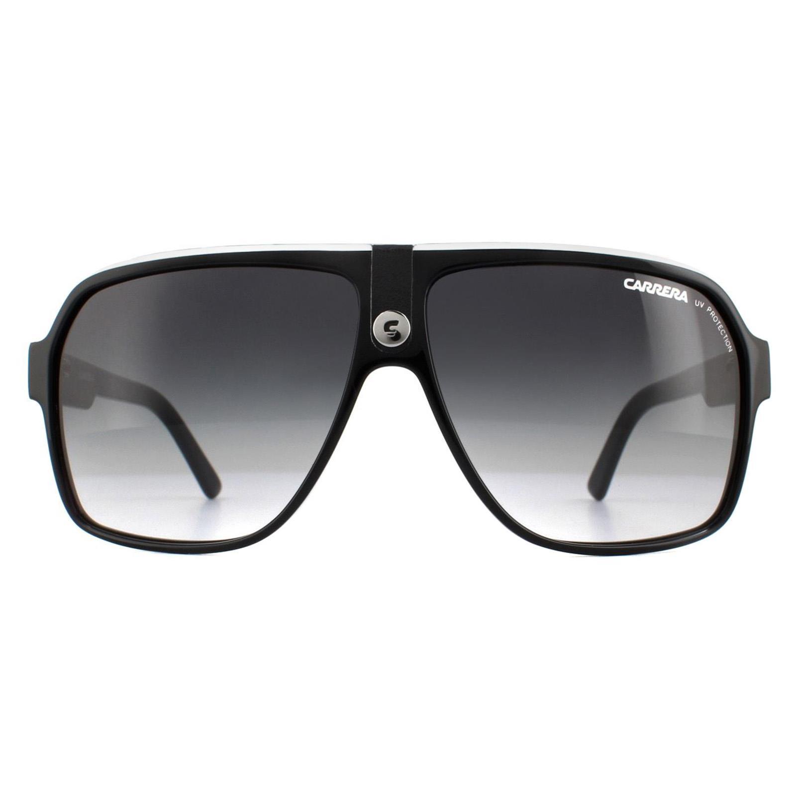 Carrera Aviator unisex zwart -wit grijze gradiënt zonnebril