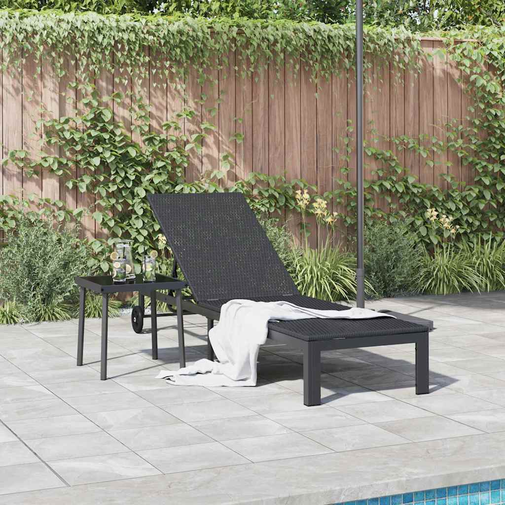vidaXL Transat polyrotin Noir