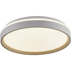 Just Light, Deckenleuchte, LED Deckenlampe MIO sand dimmbar Fernbedienung rund 30min Timer grau beige (2700 lm)
