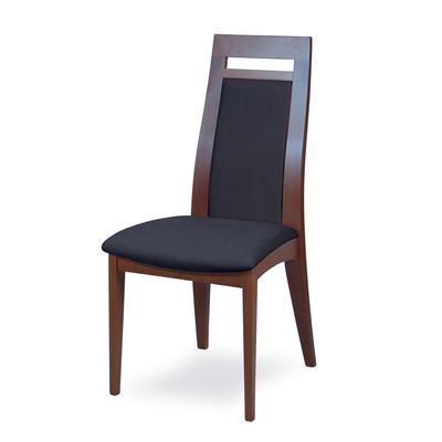 Esszimmerstuhl HOME AFFAIRE "CLIO", nuss, schwarzgrau, nussbaum, B:48cm H:101cm T:58cm, Massivholz, Stühle, Stuhl mit wasserabweisender Stoff