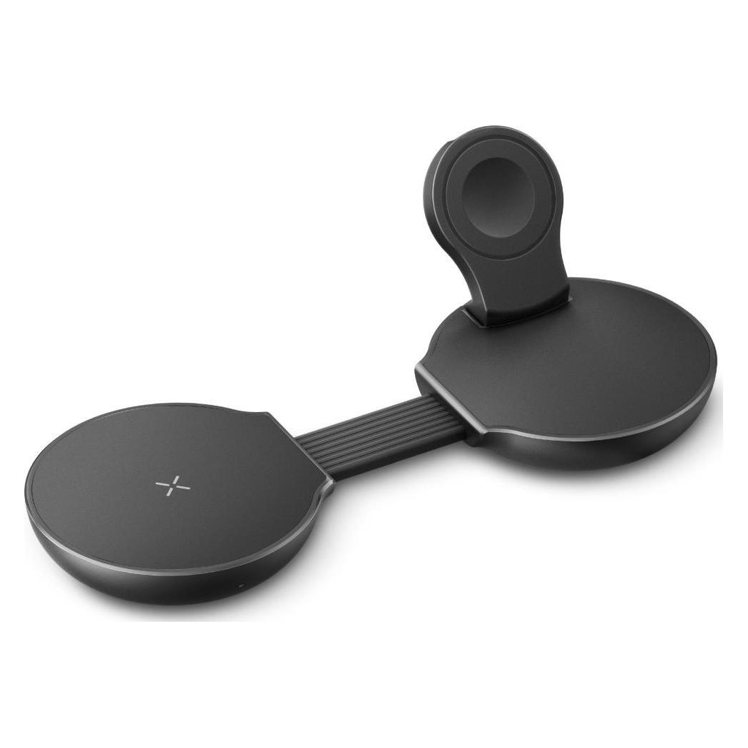 Energea Wireless Charger Alumag Trio 2 Aluminium foldable 3-in-1 Qi2.2 25W gunmetal (25 W) (Ene000126)
